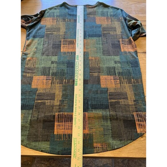 LuLaRoe Green Color Block Shirt Size XXS Preppy Colorful Retro Comfort Modern‎ - Picture 8 of 11
